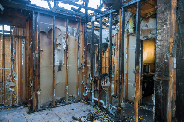 Professional Fire Damage Removal technician working in Marks, MS